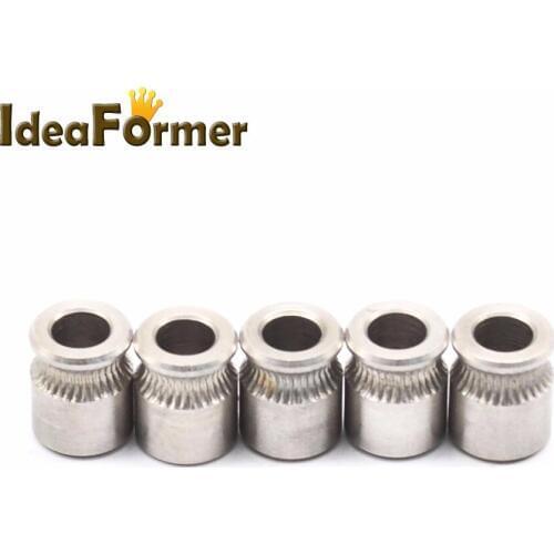 5pcs 3D Printer MK8 drive gear pulley 3D printer extruder head reprap 1.75 and 3 mm filament