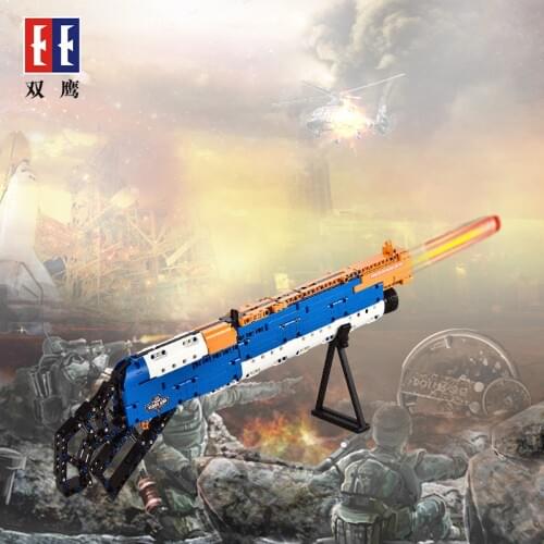 CaDA Building Block Gun 506PCS Winchester Model M 1887 Bulletable Shotguns Guns Military Series Bricks Technic C81004
