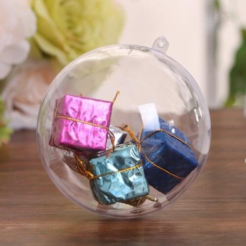Big Ball Transparent Openable Plastic Clear Bauble Ornament Party Supplies adornos para arbol de navidad christmas ball