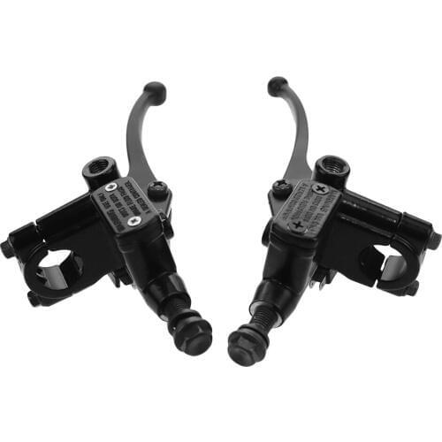 Black Motorcycle Left Right 7/8" 22mm Hydraulic Brake Master Cylinder Clutch Lever Left Right For Scooter ATV Quad Pit Dirt Bike