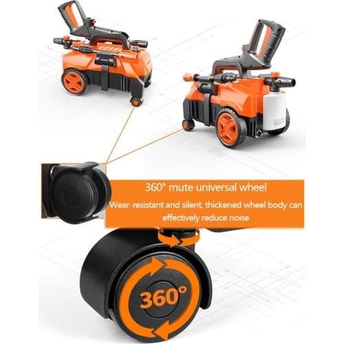 Four-Wheel Horizontal High-Pressure Car Washing Machine Automatic Car Brushing Artifact Pump Water Gun Cleaning Machine