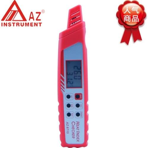AZ8715 Mini Pen Type Digital Heat Index Meter 0-50 Degree 0%-100%RH/ Heat Stroke Preventer Dew Point