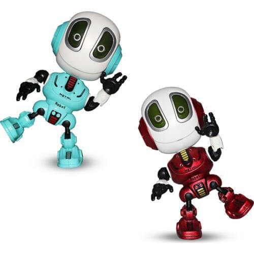 DA XIN Talking Robots Mini Robot Travel Toy with Posable Body, Smart Educational Stem Toys Voice Changer and Robotics for Kids