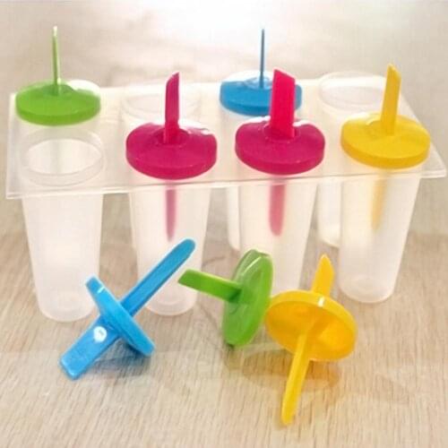 1set Hot Sale of 8 Popsicle Molds Juice Fruit Cream Lolly Maker Form Diy Mould Frozen Popsicle Yogurt Reusable Molds Tools