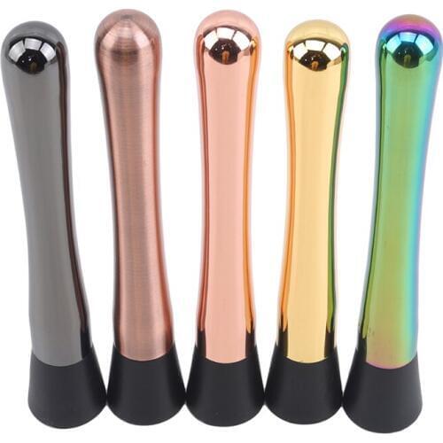 Stainless Steel Ice Muddler Portable Diamond Ice Breaking Stick Household Cocktail Muddler Home Bar Supplies Multicolor Optional