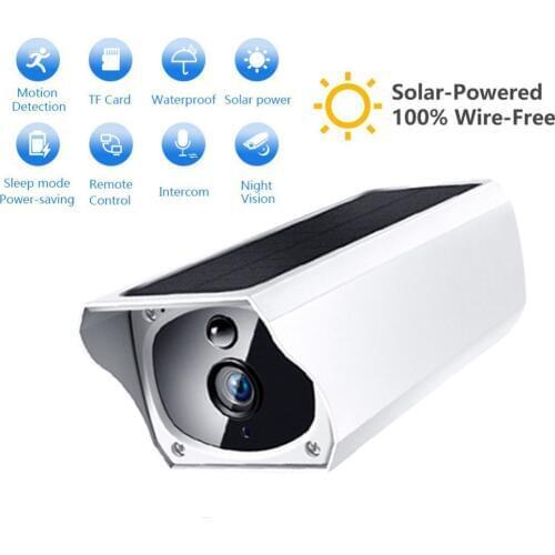 1080P Solar Powered WiFi IP Camera 2MP Wireless Security Surveillance Waterproof Outdoor Charging Battery Camera PIR Bullet Mot