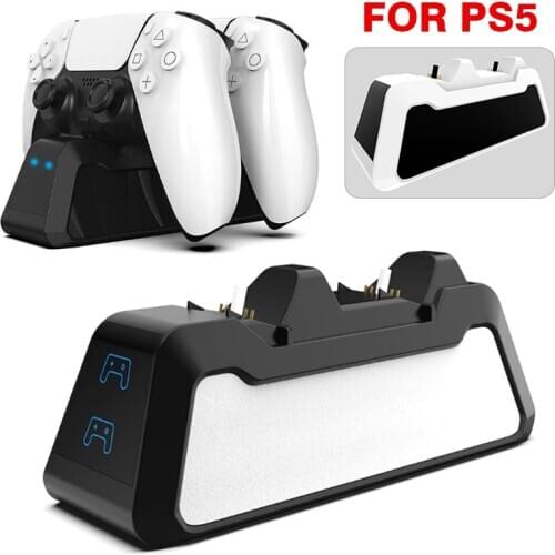 Handle Controller USB Charger Dual Charging Dock Stand For PS5 DualSense Controller Charger Fast Charging Dual Dock Station