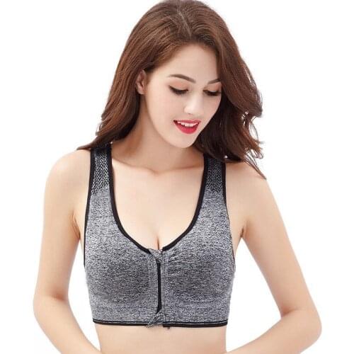 Front zipper corset Professional shockproof breathable rimless sweat-absorbent underwear thin cup multi-color optional