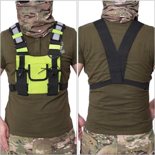 Chest Rig Bag Training Vest Tactical Reflective Waist Pocket Outdoor Shooting Hunting Equipment Supplies With Magazine Pouch