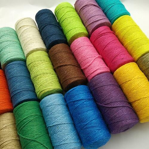 100m Natural Jute Twine Canvas String Hemp String Wedding Gift Party Winding Threads dd Laces DIY Thread