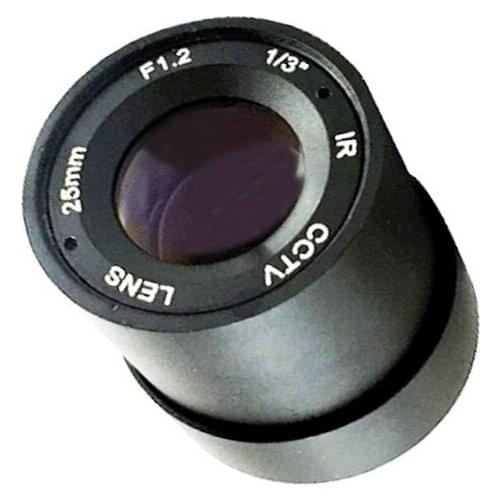 1/3" 25mm CCTV Lens view 70m 11 degrees F1.2 IR Fixed Iris CS Mount for Security CCD Camera 25mm lens