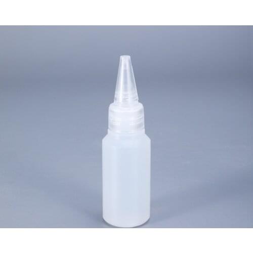 30ml Empty HDPE Plastic Glue Bottles With Screw-On Lids Squeeze Liquid Ink Oil Dropper Bottles 50Pcs