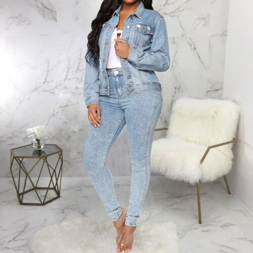 Biker Style Casual Womens Denim Jacket Hip Hop Turn Down Collar Long Sleeve Oversized Coat Streetwear Single Breasted Outwear