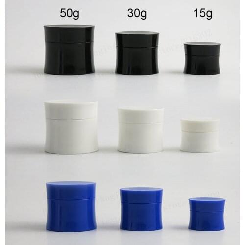 12 x 15G 30g 50g Travel Small Empty Cosmetic Refillable Bottles Plastic Eyeshadow Makeup Face Cream Jar Pot Container Bottle