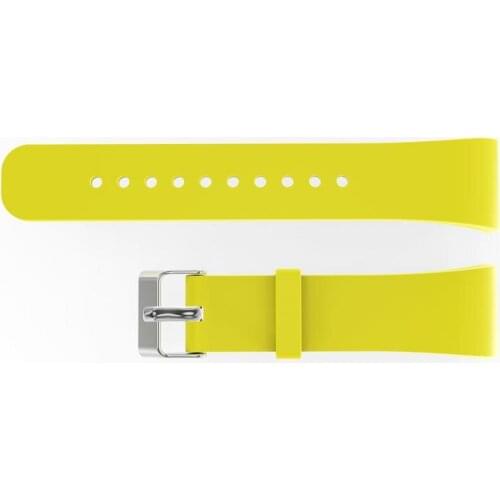 Soft Silicone Watch Strap Band Replacement Wristband Straps for Samsung Gear Fit2 R360 Bracelet Sports Watch Straps Yellow Band