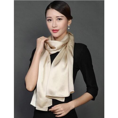 100% Silk Satin Long Scarf Pure Mulberry Silk solid Plain Color Silk Scarf 25 colors mixed 5pcs/lot #4018