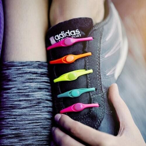 12pcs No tie Shoelaces Elastic Shoelaces Outdoor Leisure Sneakers Quick Safety Flat Shoelace Kids And Adult Unisex Lazy laces