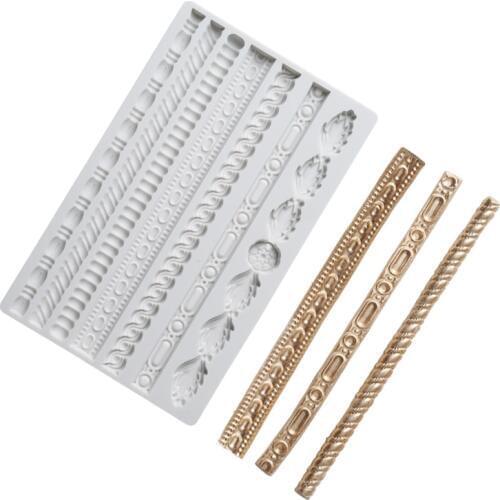 Rope Totem Relief Mould Silicone Mold Fondant Cake Decorating Tool Gumpaste Sugarcraft Chocolate Forms Bakeware Tools