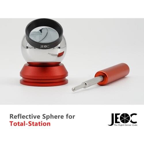 JEOC 1.5inch Reflective Sphere for Total-station, 38.1mm Ball Prism with Magnetic Base