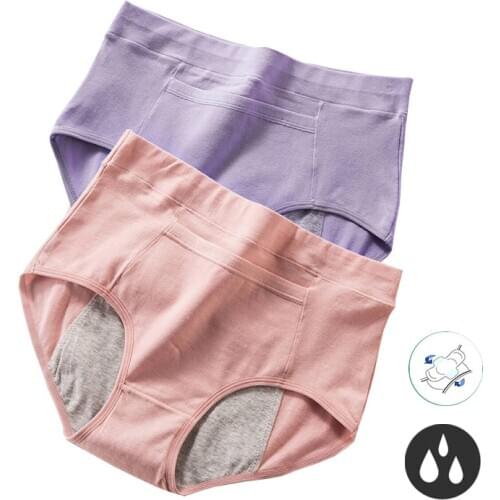 New Leak Proof Menstrual Panties Physiological Pants Widen Women Underwear Period Soft Cotton Waterproof Briefs Dropshipping
