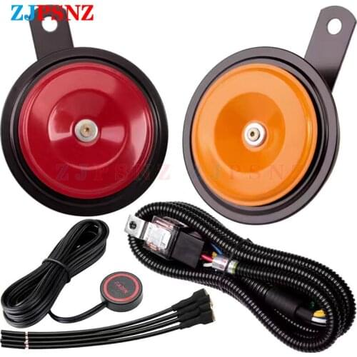 12V 105db Waterproof Car Motorcycle Horn 3inch Mini Super Loud Electric Horn Universal Basin Small Round Horn High Quality