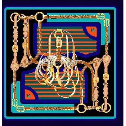 High Quailty Silk Square Scarf Headband Female Ladies Luxury Brand Scarf Shawls Pashmina Twill Print big Scarves 130*130CM