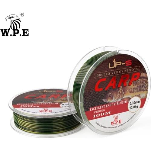W.P.E Fishing Line Carp fish100m Lnvisible Color For fishing Nylon Fishing Line 0.20mm-0.60mm 6KG-36KG Monofilament Nylon Line