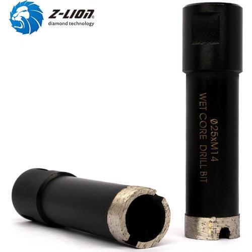 Z-LION 1 Piece Diamond Hole Saw Abrasive Tool Wet Use Core Drilling Core Bit 25mm Diameter M14 Thread For Stone Granite Marble