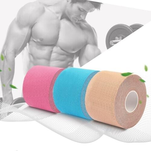 1 PCS 5M Kinesiology Tape Muscle Bandage Sports Cotton Elastic Adhesive Strain Injury Tape Knee Muscle Pain Relief