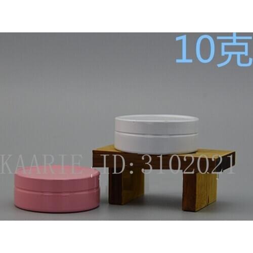 10g ML refillable box pink/white empty round aluminum metal tin cans bottle cosmetic cream box DIY jar Aluminum Lipstick Pot