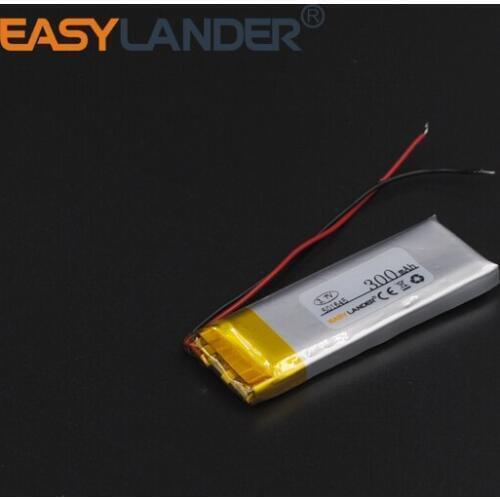 5x16x45mm 3.7V 300mAh Rechargeable li Polymer Li-ion Battery For bluetooth headset mouse Bracelet Wrist Watch 501645 051645