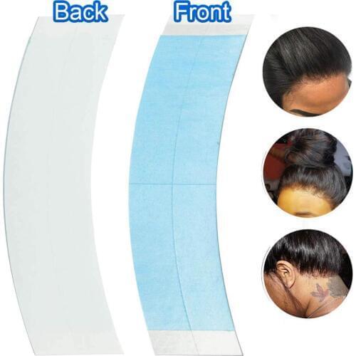 36 Pcs/Bag CC Precutted Double Sided Adhesive Tapes for Hair Extension Lace Front Support Toupee Wigs (blue color)