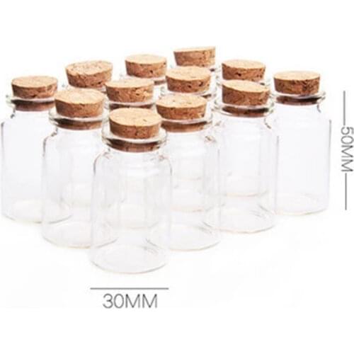 2017 New 500pcs 20ml Glass Bottles With Cork Small Transparent Mini Empty Glass Vials Jars
