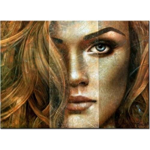 Brown Woman diamond embroidery Sexy Girl,full square round diamond painting 5d diy mosaic handmade Home gift A984