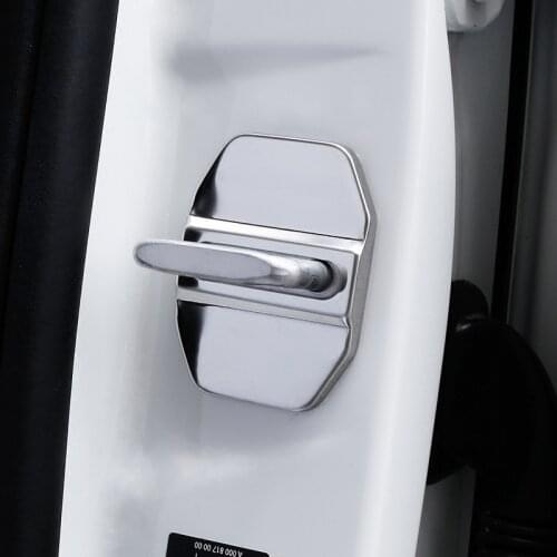 Car styling Door Lock buckle Cover Cap Protective Sticker decoration Accessories for Mercedes Benz C E M class GL ML CLA GLA GLK