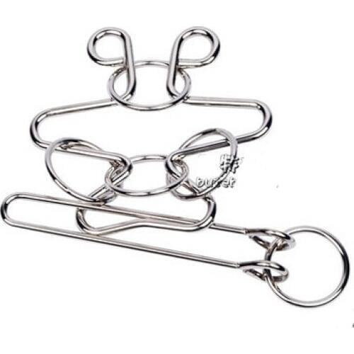 Calabash-shaped IQ Magic Metal Wire Brain Teaser Puzzles Game for Kids Adults