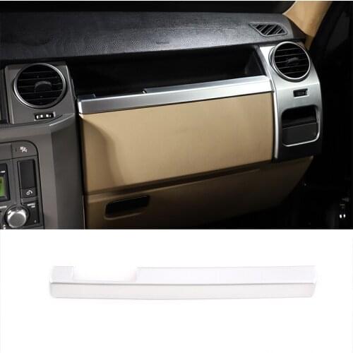ABS Chrome Car Interior Co-pilot Console Panel Glove Box Sequins Cover Trim For Land Rover Discovery 3 LR3 2004-2009 Accessories