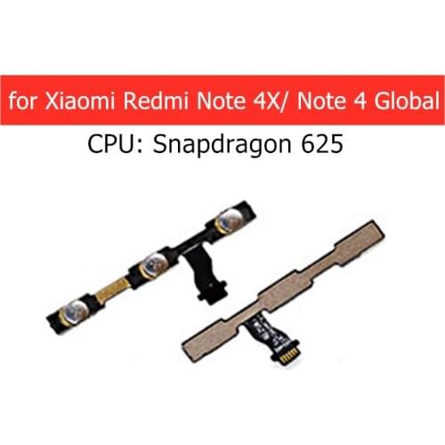 For Xiaomi Redmi Note 4 Global Power Volume Side Key button Flex Cable On Off Switch Flex Cable Redmi Note4X 3GB 4GB Repair Part