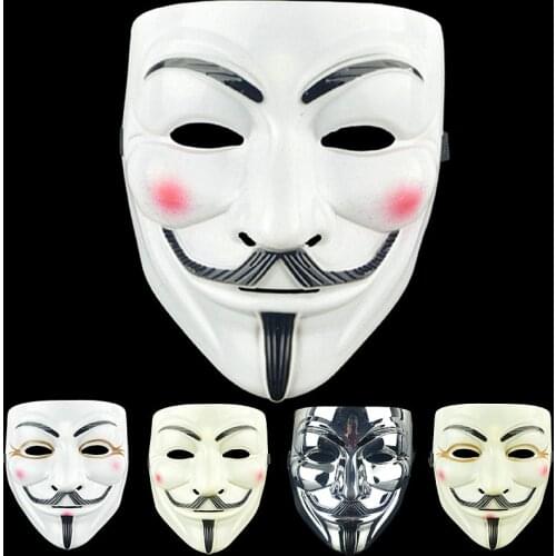 Halloween Christmas Party Movie Cosplay V for Vendetta Hacker Mask Anonymous Guy Fawkes Gift Adult Kids Film Theme Mask Joker