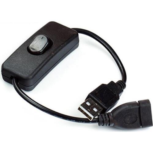 USB Cable New 28cm USB 2.0 A Male To A Female Extension Extender Black Cable With Switch ON OFF Cable