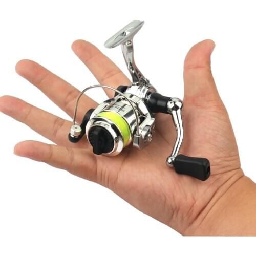 EMMROD HOT Mini100 Pocket Spinning Fishing Reel Alloy Fishing Tackle Small Spinning Reel 4.3:1 Metal wheel pesca Small Reel