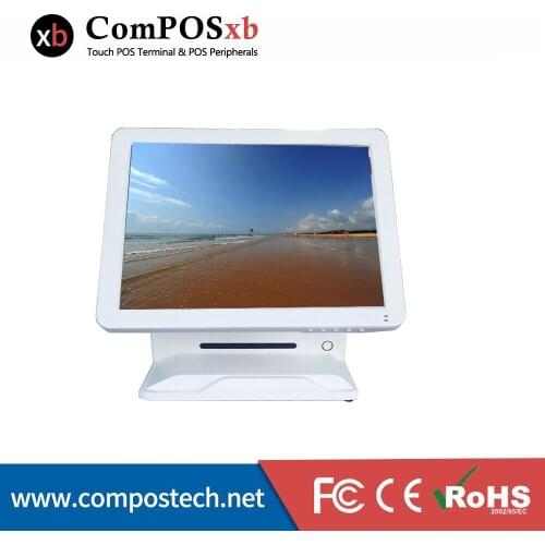 Cash register PC 15" resistive touch screen pos system commercial retail restaurant pos terminal point of sale