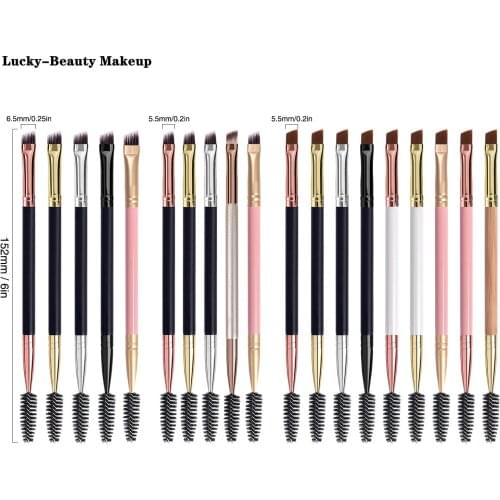 Lucky-Beauty 1pcs Makeup Brushes Eyebrow Eye shadow Edge Eyeliner Brush Lashes brochas Draw arrows professional make up tool
