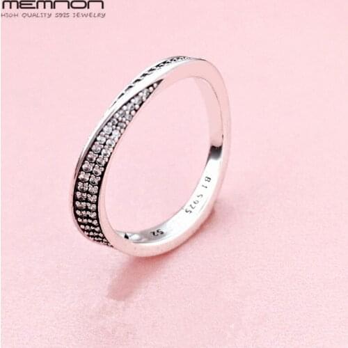 Memnon spring collection fine jewelry silver ring Elegant Waves rings for women anillos 925 sterling silver jewelry wholesale