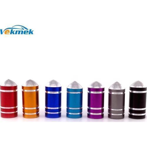 4pcs Aluminum Bullet Tire Valve Caps for Car Bike Motorcycle Alloy Valve Stem Caps for US Valves Car-styling Parts Accessories