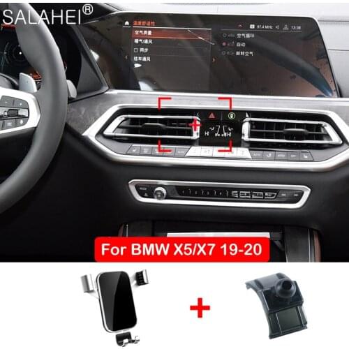 Compact Car Mobile Phone Holder For BMW X5 X7 19-20 Air Vent Snap-Type GPS Smart Phone Bracket Stand Auto Interior Accessories