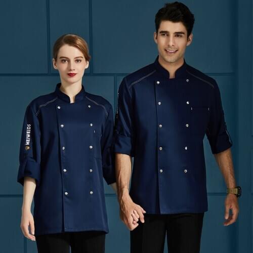 New Men Women Cook Coat Restaurant Catering Kitchen Bakery Hotel Chef Uniform Work Wear Food Service Cooking Sushi Chefs Jacket