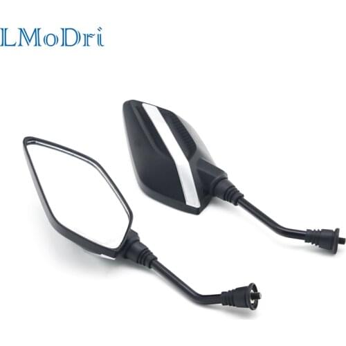 LMoDri 2Pcs Universal 8mm Hawk-eye Motorcycle Convex Rear View Mirror Motorcycle Rearview Side Mirrors for Choppers