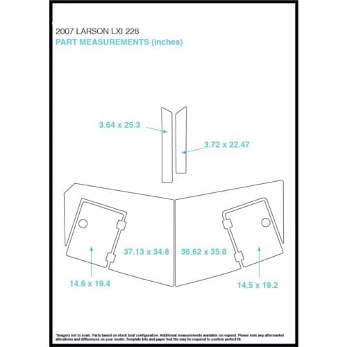 2007 Larson LXI 228 Swim Step & Transom Pad Boat EVA Teak Decking 1/4" 6mm
