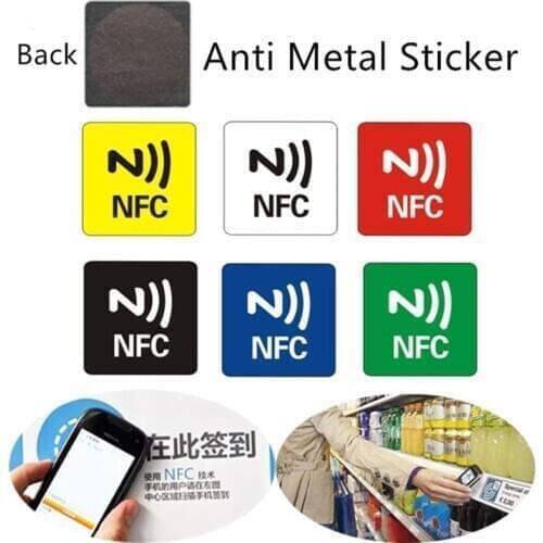 3/6pcs/Lot NFC Stickers NFC 213 Tags Anti Metal RFID adhesive label sticker NFC213 Tag PET Material NFC Phones